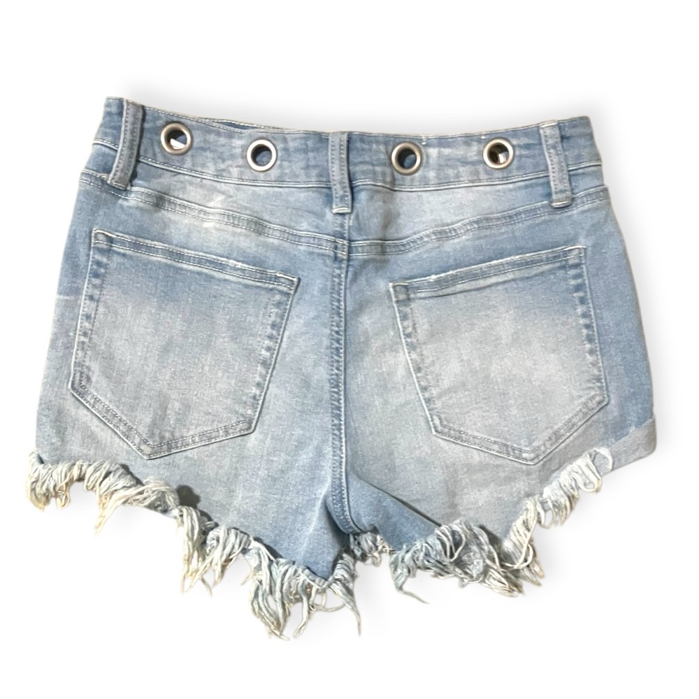 Alterd‎ State Cutoff Button fly Shorts Womens 27 Light Wash Blue - Picture 2 of 5